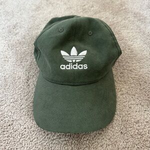 Green suede adidas baseball cap